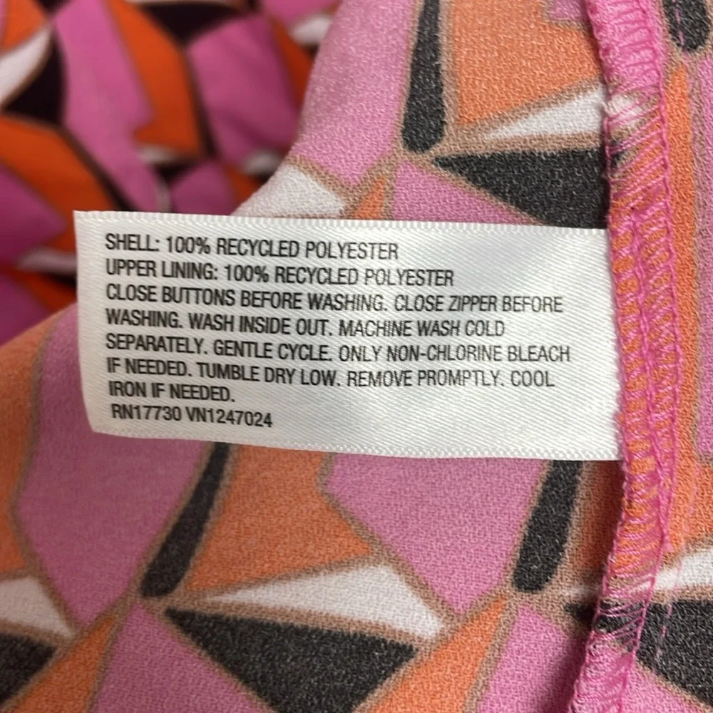 DVF for Target Shift Pink Modern Geo Dress Size 00 70’s Retro Vibe - Picture 7 of 9